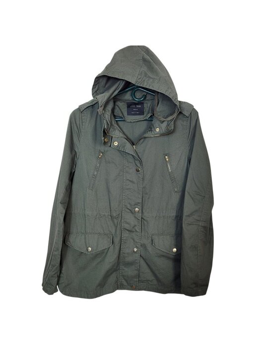 Love Tree Jackets & Blazers - Love Tree Green Military Style Utility Jacket Chore Work Zip & Snap Closure Med